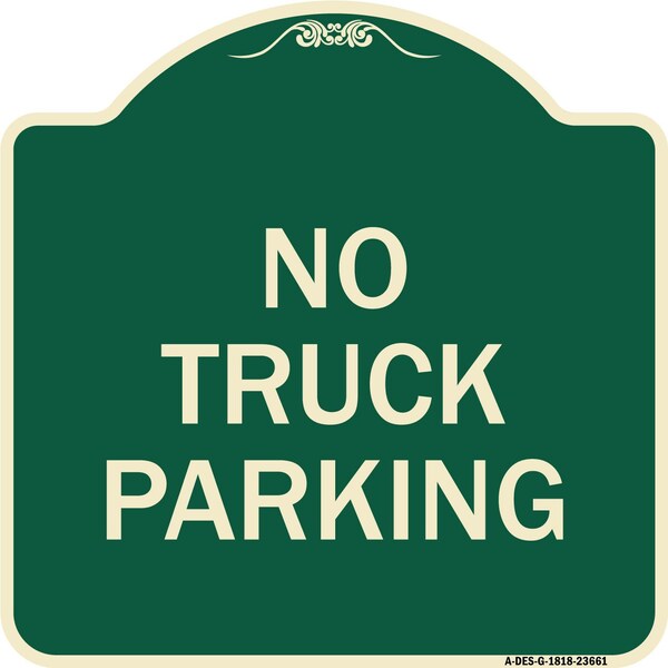 Signmission No Parking No Truck Parking Heavy-Gauge Aluminum Architectural Sign, 18" x 18", G-1818-23661 A-DES-G-1818-23661 - main